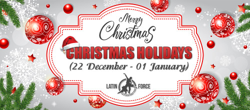 Festive schedule | 22.12.2017 – 01.01.2018